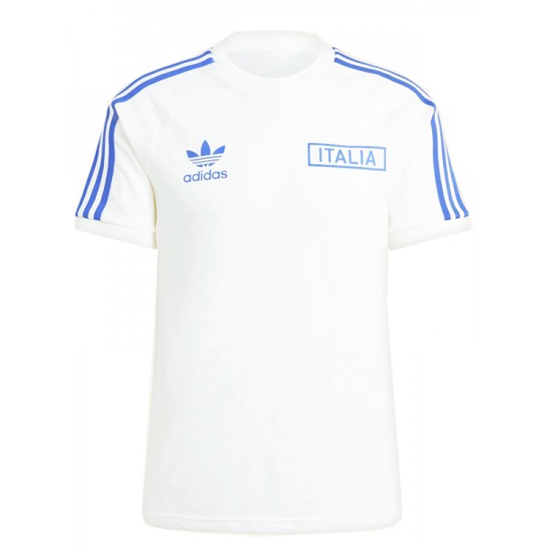 Italy maglietta blu classics 3-stripes uniforme da calcio per adulti maglietta da calcio in cotone da uomo abbigliamento sportivo 2024-2025